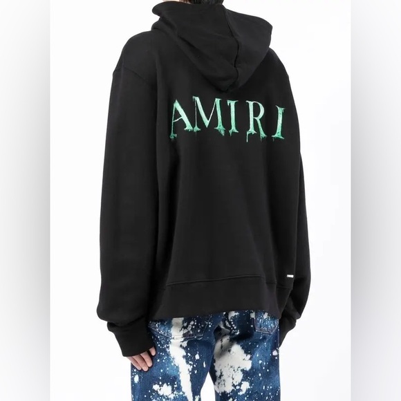 Amiri Coveted Black Watercolor Cotton Sweatshirt Hoodie Streetwear Men’s Size S - Picture 5 of 13